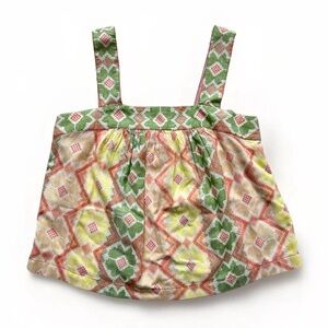 Anthropologie Marta Swing Blouse Size M $78 Button Floral Ikat Print Boho